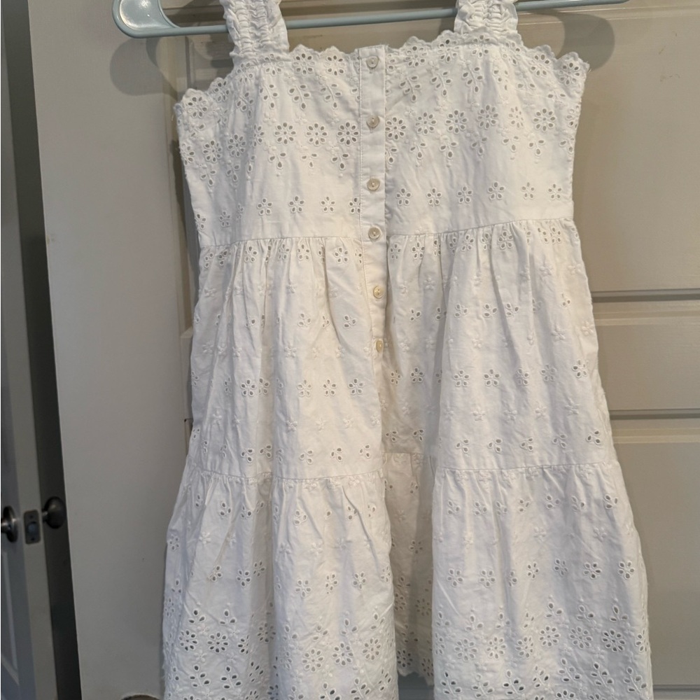 Charming White Eyelet Kids Dress